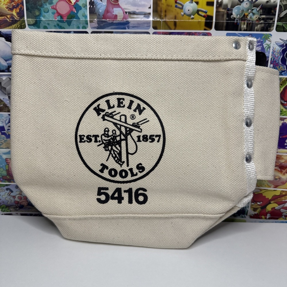 Klein Tools 5416 Canvas Bolt Bag Tool Pouch 9.5x12"‎ New